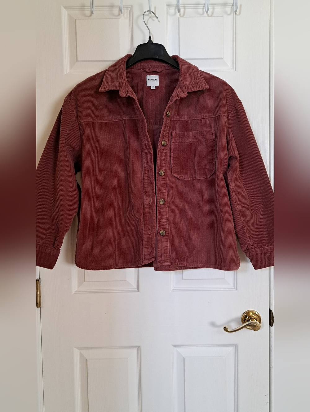 Kensie Jeans Corduroy Jacket with Long Sleeves